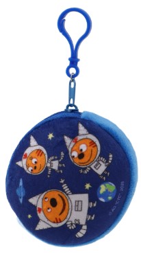 Кошелек детский для мелочи Sima-Land (плюш) 9×1 см, «Три кота», синий Кошелек детский для мелочи Sima-Land (плюш) 9×1 см, «Три кота», синий