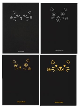 Скетчбук-блокнот креативный 185×250 мм, 26 л., черные листы, I Like Pussy Like You, ассорти