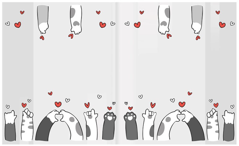 Обложка для тетрадей и дневников Funster 210×350 мм, 110 мкм, Paws