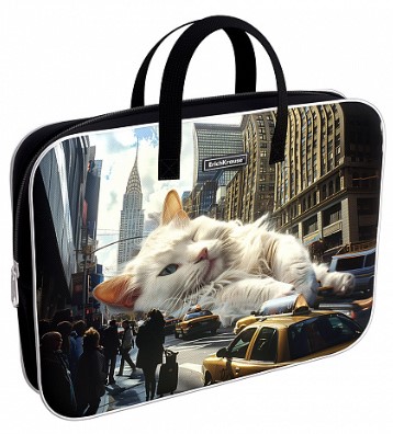 Папка для тетрадей ErichKrause с ручками, 290*360*70 мм, Big City Cats