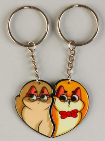 Набор парных брелоков «Тому, кого очень-очень люблю», 8*13,3 см