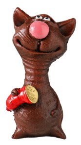 Сувенир полистоун Sima-Land 10×5,3×3,5 см, «Кот с колбасой», ассорти