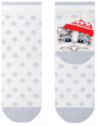 Носки детские Conte Kids New Year размер 20-22, белые
