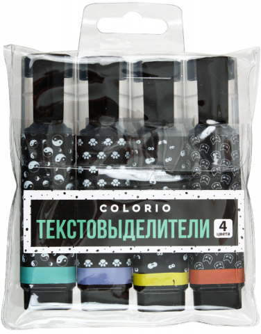 Набор маркеров-текстовыделителей Colorio, 4 цвета