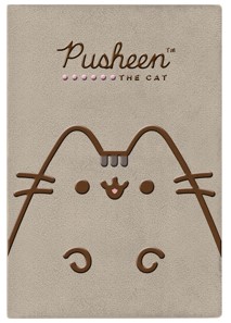 Книжка записная на склейке Pusheen, 145*210 мм, 80 л., линия (в плюшевой обложке с вышивкой)