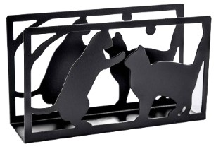 Салфетница металлическая «Кошки», 14*4*8 см, черная Салфетница металлическая «Кошки», 14*4*8 см, черная
