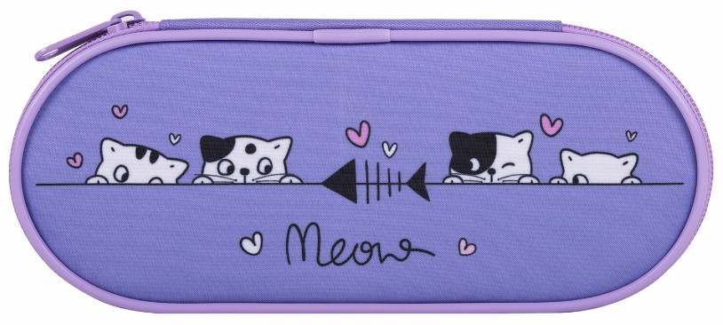 Пенал-футляр Brauberg Case 220×90×50 мм, Meow