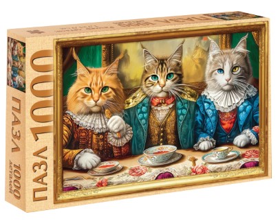Пазлы детские Sima-Land 48×68 см, 1000 элементов, «Кошачий мир»