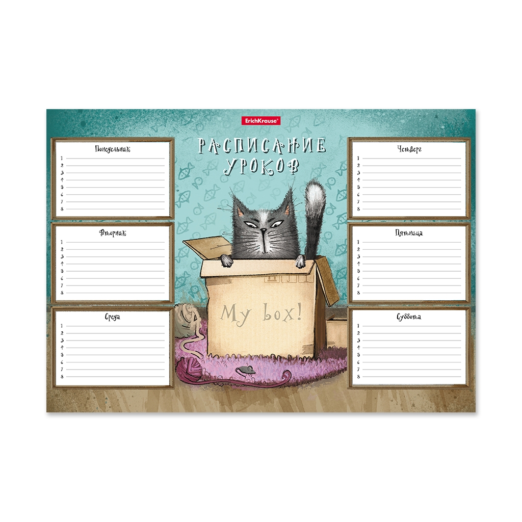Расписание уроков ErichKrause Cat & Box А4 (210×297 мм)