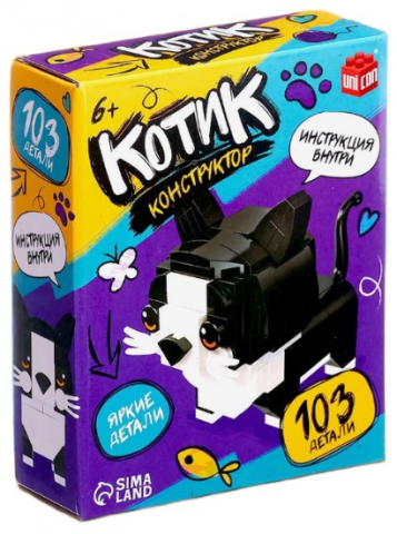 Игра-конструктор Unicon «Котик», 103 детали