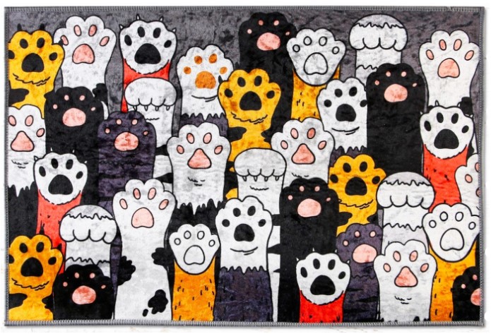 Коврик придверный полиэстровый Sima-Land 40×60 см, «Лапки»