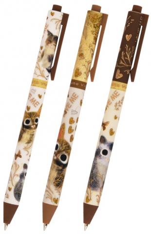 Ручка шариковая автоматическая Bruno Visconti ArtClick, Love Me, корпус ассорти, стержень синий