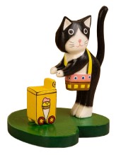 Сувенир деревянный Sima-Land 7×8×10 см, «Кошка-мороженщик» Сувенир деревянный Sima-Land 7×8×10 см, «Кошка-мороженщик»