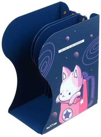Подставка для книг Meshu , 19*14,7*10,5 см, темно-синяя, Space Cat