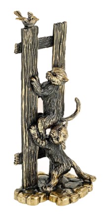 Фигурка сувенирная «Котята» BronzaMania, «Котята на заборе»