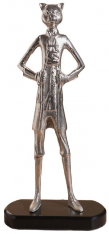 Сувенир алюминиевый «Кот в сапогах», 9*17,5*39 см