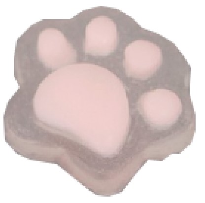 Декор для творчества пластиковый Sima-Land, «Лапка», розовый, светится в темноте (акрил)