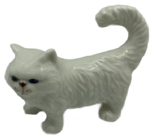 Фигурка фарфоровая №03 «Кот белый пушистый»