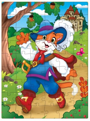 Пазлы детские Sima-Land, 17,5*13 см, 54 элемента, «Кот в сапогах»