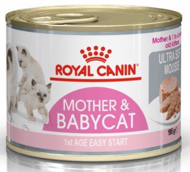 Корм влажный Royal Canin Mother & Babycat (для беременных и кормящих кошек; для котят), 195 г, мусс (паштет)