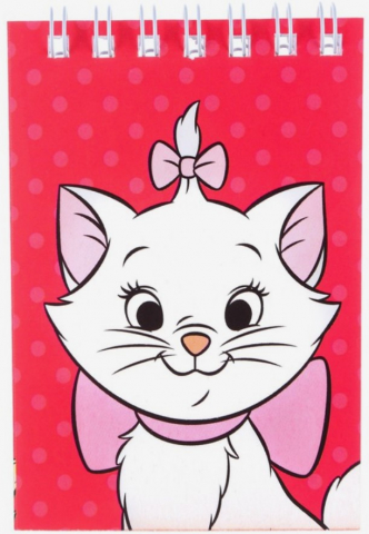 Блокнот на гребне «Сима-Ленд» (А7), 70*100 мм, 32 л., клетка, «Коты-аристократы»