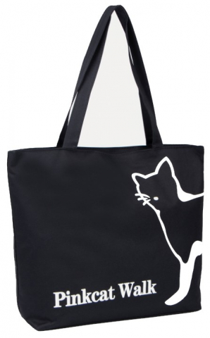 Шопер (сумка) Sima-Land (текстиль), 320*420*90 мм, «Гуляющая кошка» (на молнии, с подкладкой)