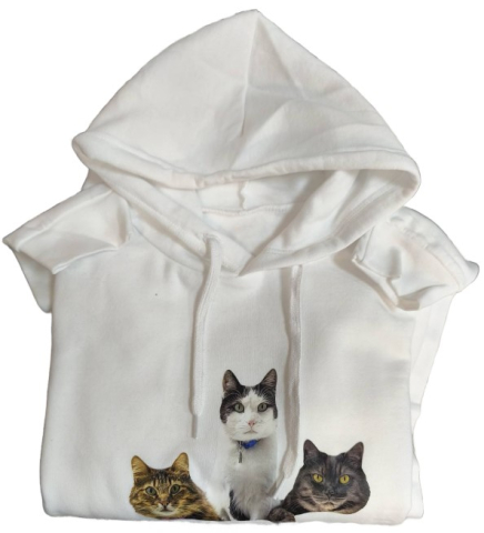 Худи хлопчатобумажное детское, белое Худи хлопчатобумажное детское, белое