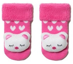 Носки детские махровые с рисунками Sof-Tiki Cats, размер 10, розовые