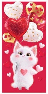 Открытка-конверт для денег «Мир открыток» 83×168 мм, «Котик с шарами-сердечками» Открытка-конверт для денег «Мир открыток» 83×168 мм, «Котик с шарами-сердечками»