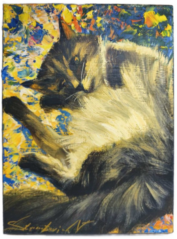 Картина «Игривое настроение» (Стратович В.В.), 30*22 см, холст, масло