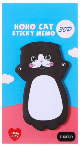 Блок бумаг для записей I'm A Milk Cat 35×70 мм, 30 л., «Черно-белый котик»