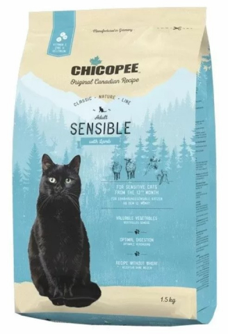 Корм сухой Chicopee CNL Sensible (гипоаллергенный, для взрослых кошек), 1,5 кг