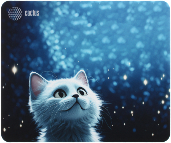 Коврик для мыши Cactus 300×250×3 мм, Cactus White Cat