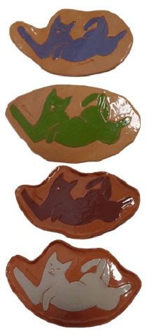 Тарелка керамическая «Кот» (Ярохнович Ю.С.) 17×10 см, «Малая», ассорти