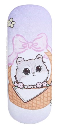 Футляр для очков на магните «Котики», 16*4*6 см, сиреневый