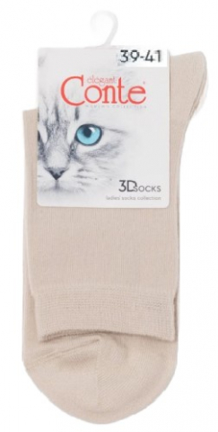 Носки женские Conte Elegant 3DSocks, размер 25-27, бежевые (высокие)