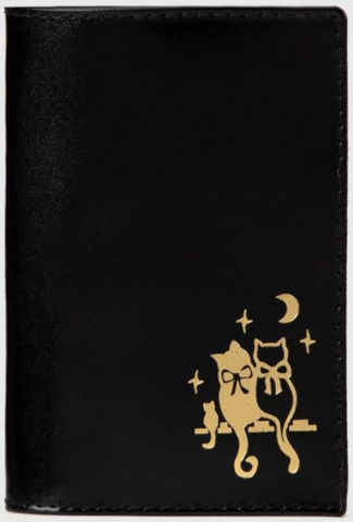 Обложка для паспорта Sima-Land, 95*135 мм, «Коты», черная