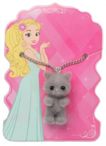 Кулон детский «Выбражулька. Котенок» цвет серый с серебристым