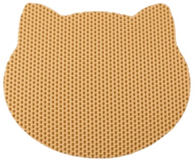 Коврик универсальный под миску и лоток Sima-Land (EVA) «Мордочка», 35×41,5 см, бежевый