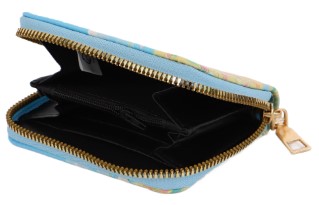 Кошелек из искусственной кожи «07-01-01», 8,5*2,5*10,5 см, голубой