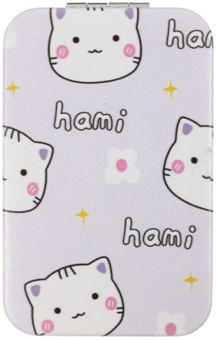 Зеркало карманное складное Meshu, 60*60 мм, Hameow