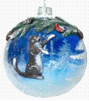 Игрушка елочная «Кот с подарками», диаметр 100 мм Игрушка елочная «Кот с подарками», диаметр 100 мм