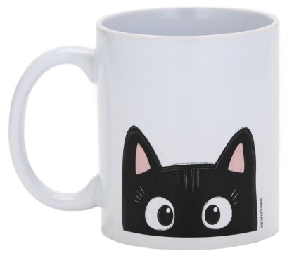 Кружка керамическая Sima-Land 320 мл, «Котик с рисунком на дне»