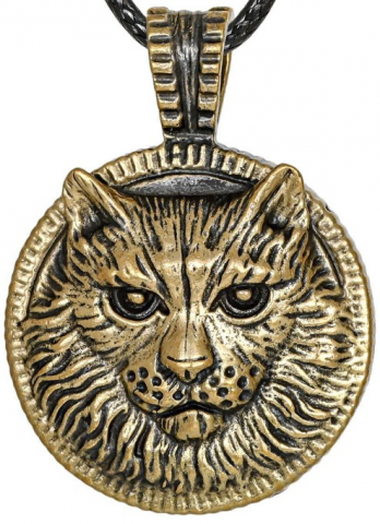 Подвеска «СувенирАрт», «Жетон Кот» (коньячный) Подвеска «СувенирАрт», «Жетон Кот» (коньячный)