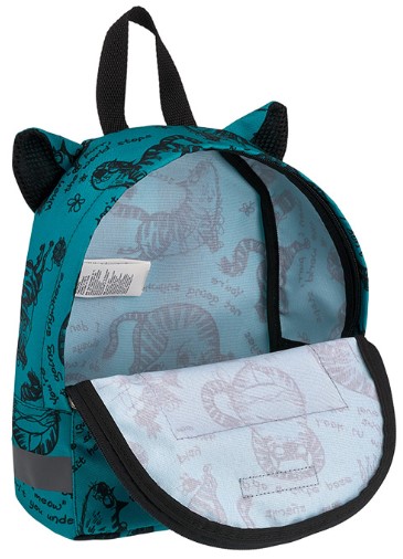 Рюкзак ErichKrause EasyLine Mini Animals, 22*25*11 см, 6 л, Zen Cats, Turquoise