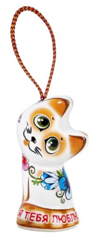 Сувенирный колокольчик Sima-Land, высота 6 см, «Котёнок. Любовь», ассорти