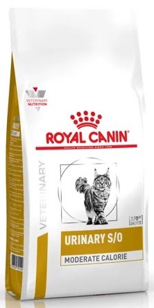 Корм сухой Royal Canin Urinary S/O Moderate Calorie (диетический для взрослых кошек при мочекаменной болезни), 400 г