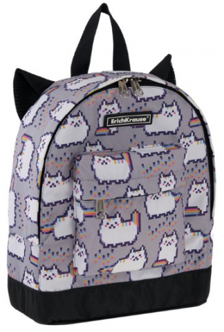 Рюкзак ErichKrause EasyLine Mini Animals 22×25×11 см, 6 л, Pixel Cat