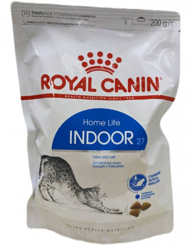 Корм сухой Royal Canin Indoor 27 (для взрослых кошек, живущих в помещении) 200 г