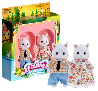 Набор игрушек «Зверята. Питомцы» 2 шт., «Крошики. Счастливая семья»